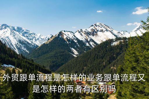 外貿(mào)跟單流程是怎樣的業(yè)務(wù)跟單流程又是怎樣的兩者有區(qū)別嗎