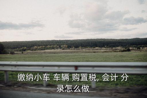 車輛購(gòu)置稅會(huì)計(jì)分錄,汽車購(gòu)稅怎么計(jì)算