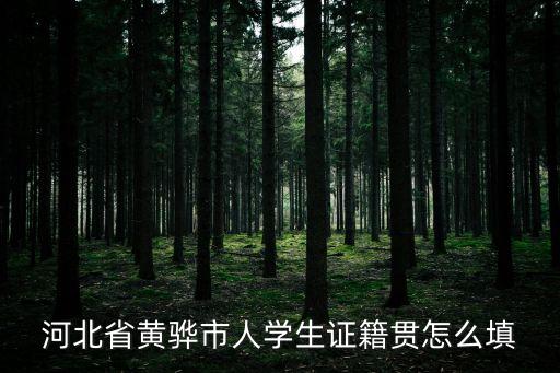 河北省黃驊市人學生證籍貫怎么填