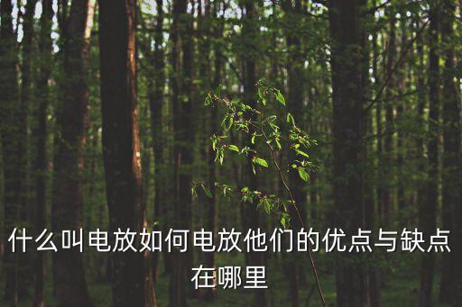 電放，什么叫電放如何電放他們的優(yōu)點與缺點在哪里