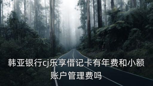 韓亞銀行cj樂享借記卡有年費(fèi)和小額賬戶管理費(fèi)嗎