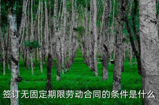 無(wú)固定期限勞動(dòng)合同，簽訂無(wú)固定期限勞動(dòng)合同的條件是什么