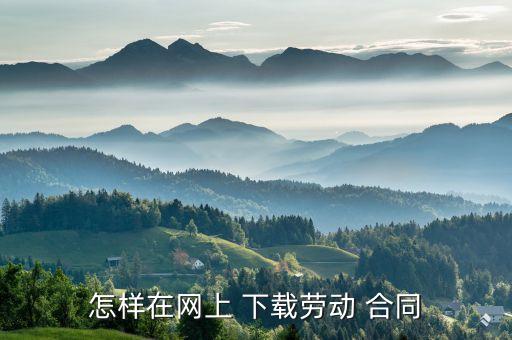 怎樣在網(wǎng)上 下載勞動 合同