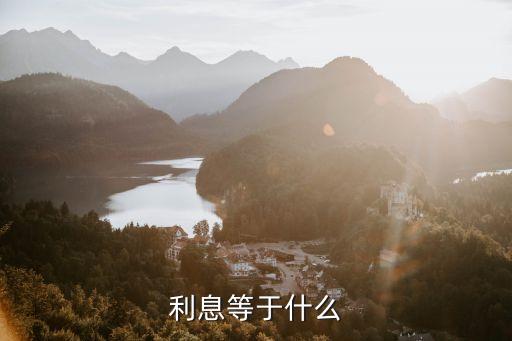 利息等于什么，利息等于什么