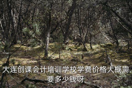 大連創(chuàng)課會計培訓(xùn)學(xué)校學(xué)費價格大概需要多少錢呀