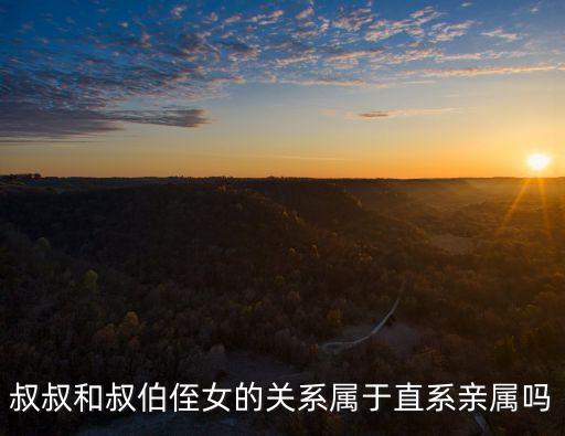 叔叔和侄女，叔叔和叔伯侄女的關(guān)系屬于直系親屬嗎