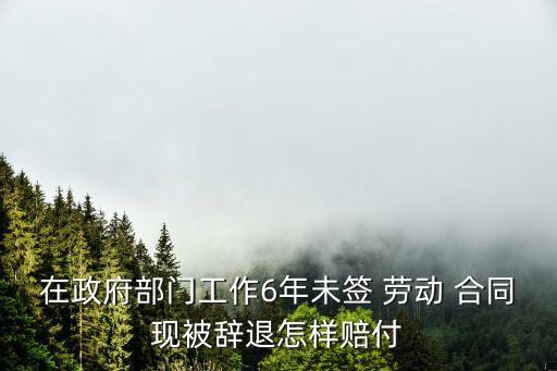 6年沒(méi)簽勞動(dòng)合同賠償多少錢(qián),二十年老員工被辭退如何補(bǔ)償