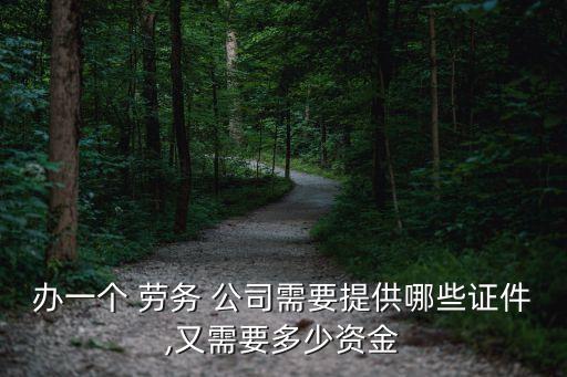 辦一個 勞務(wù) 公司需要提供哪些證件,又需要多少資金
