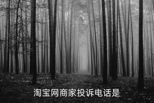淘寶網(wǎng)商家投訴電話是