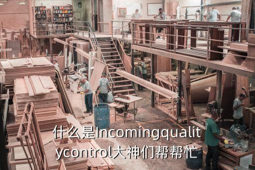 什么是Incomingqualitycontrol大神們幫幫忙