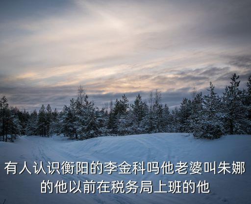 李金科，有人認(rèn)識衡陽的李金科嗎他老婆叫朱娜的他以前在稅務(wù)局上班的他