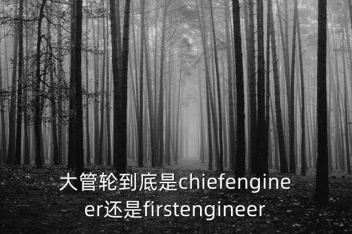 大管輪到底是chiefengineer還是firstengineer