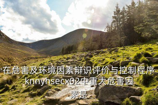 在危害及環(huán)境因素辯識評價與控制程序knnyhsecx02中重大危害因素是