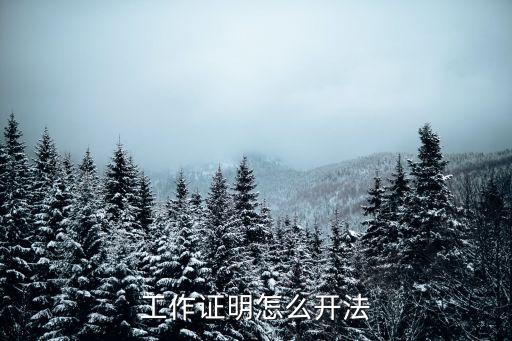 工作證明怎么開法