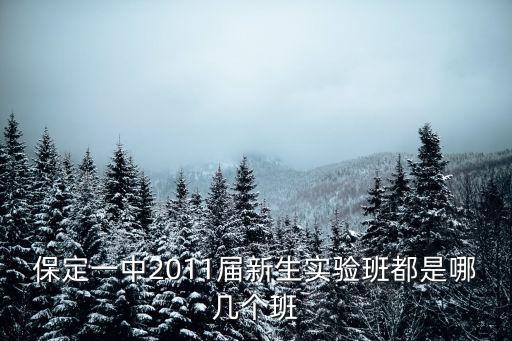 保定一中2011屆新生實(shí)驗(yàn)班都是哪幾個班