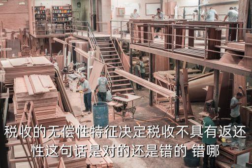 稅收的無(wú)償性特征決定稅收不具有返還性這句話是對(duì)的還是錯(cuò)的 錯(cuò)哪