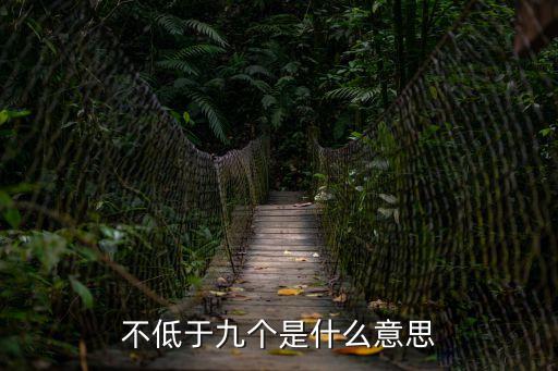 不低于九個是什么意思
