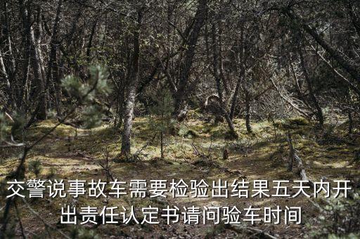 交警說事故車需要檢驗出結果五天內開出責任認定書請問驗車時間