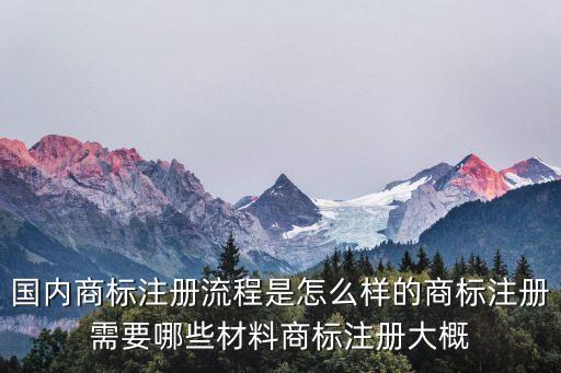 國內(nèi)商標(biāo)注冊流程是怎么樣的商標(biāo)注冊需要哪些材料商標(biāo)注冊大概
