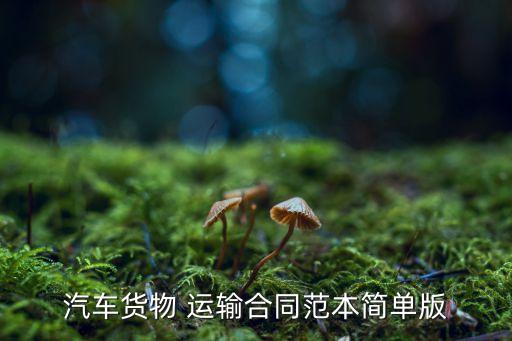 車輛運輸協(xié)議合同書,運輸合同電子版免費下載