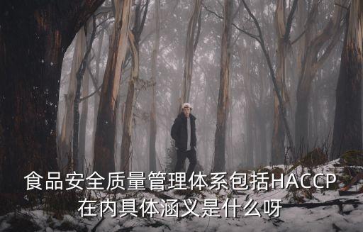 食品安全管理體系，食品安全質(zhì)量管理體系包括HACCP在內(nèi)具體涵義是什么呀