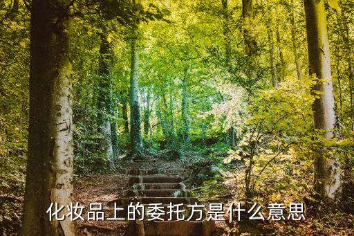 化妝品上的委托方是什么意思