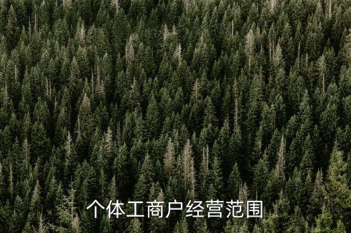 個體戶經營范圍，關于個體工商戶經營范圍