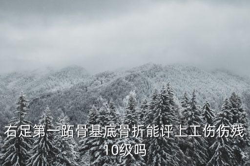 右足第一跖骨基底骨折能評(píng)上工傷傷殘10級(jí)嗎