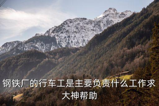 鋼鐵廠的行車工是主要負(fù)責(zé)什么工作求大神幫助