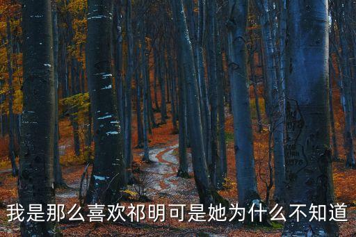 我是那么喜歡祁明可是她為什么不知道
