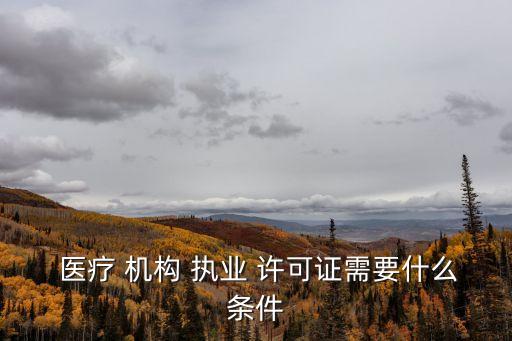 醫(yī)療機(jī)構(gòu)執(zhí)業(yè)許可證