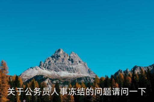 關(guān)于公務(wù)員人事凍結(jié)的問題請問一下