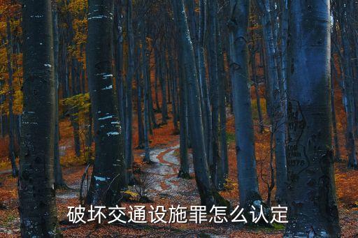 破壞交通設(shè)施罪怎么認(rèn)定