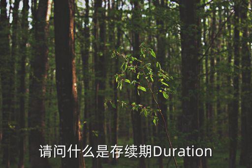 請(qǐng)問什么是存續(xù)期Duration