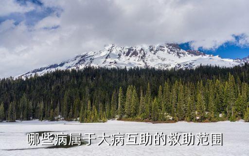 大病救助范圍，哪些病屬于大病互助的救助范圍