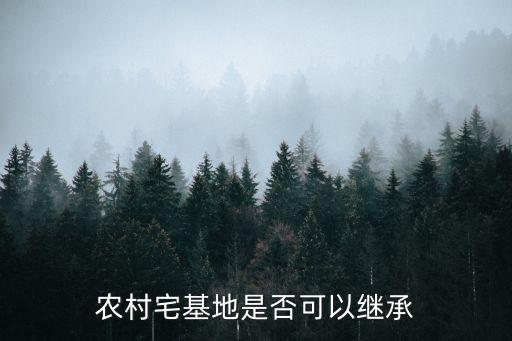 農(nóng)村宅基地繼承，農(nóng)村宅基地能繼承嗎