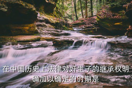 在中國(guó)歷史上法律對(duì)奸生子的繼承權(quán)明確加以確定的時(shí)期是