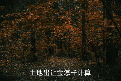 土地出讓金怎樣計(jì)算
