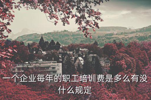 一個(gè)企業(yè)毎年的職工培訓(xùn)費(fèi)是多么有沒什么規(guī)定