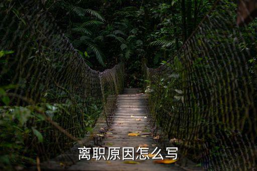離職原因怎么寫