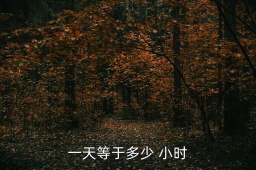 一天等于多少 小時(shí)