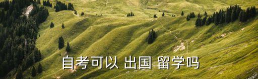 自考本科出國留學(xué)