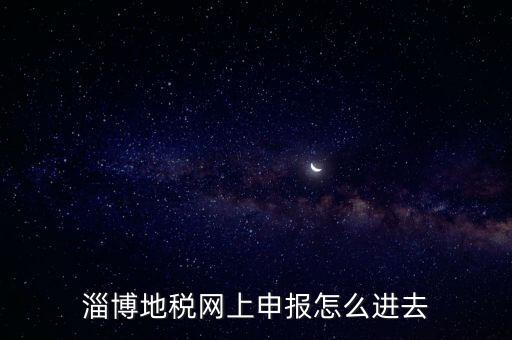 淄博地稅網上申報怎么進去