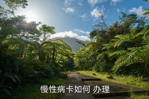  慢性病卡如何 辦理