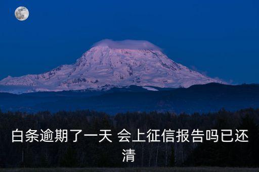 網(wǎng)貸逾期一天會上征信嗎，白條逾期了一天 會上征信報(bào)告嗎已還清