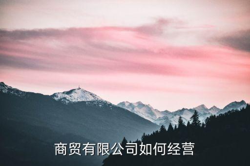 商貿(mào)公司怎么經(jīng)營，商貿(mào)有限公司如何經(jīng)營
