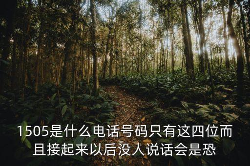 1505是什么電話號碼只有這四位而且接起來以后沒人說話會是恐