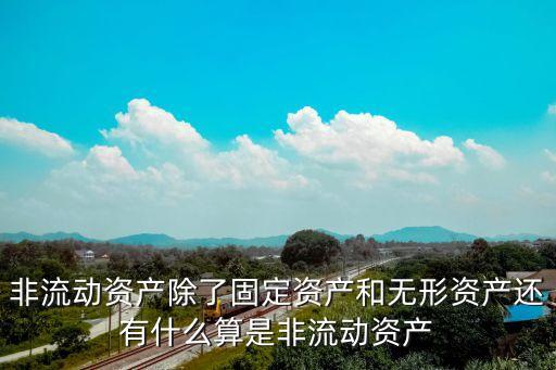 非流動資產(chǎn)除了固定資產(chǎn)和無形資產(chǎn)還有什么算是非流動資產(chǎn)