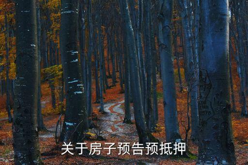 關(guān)于房子預(yù)告預(yù)抵押
