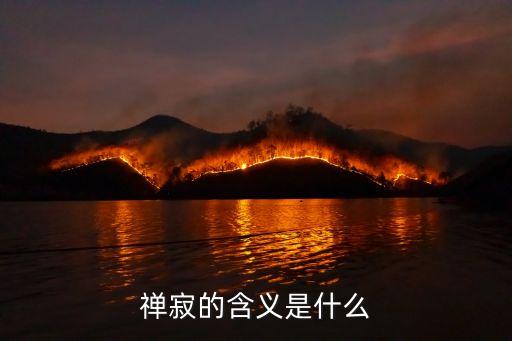 禪寂的含義是什么
